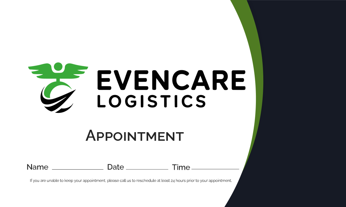 Evencare Logistics Business Card Design Back